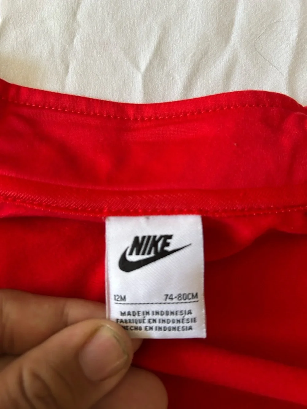 Nike Baby Track Jacket Red Zip Up Logo Athletic 12M Toddler